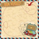 Darice Scrapbook Paper 3D Design Travel 12 X 12 Inches