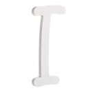 Darice 9 Inches White Wood Letter I Brush Font