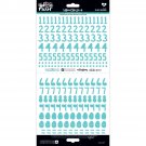 Oh My Heavens, Number Stickers, Light Blue