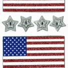 Darice Jolee's Boutique 3D Stickers Glitter Flags and Stars