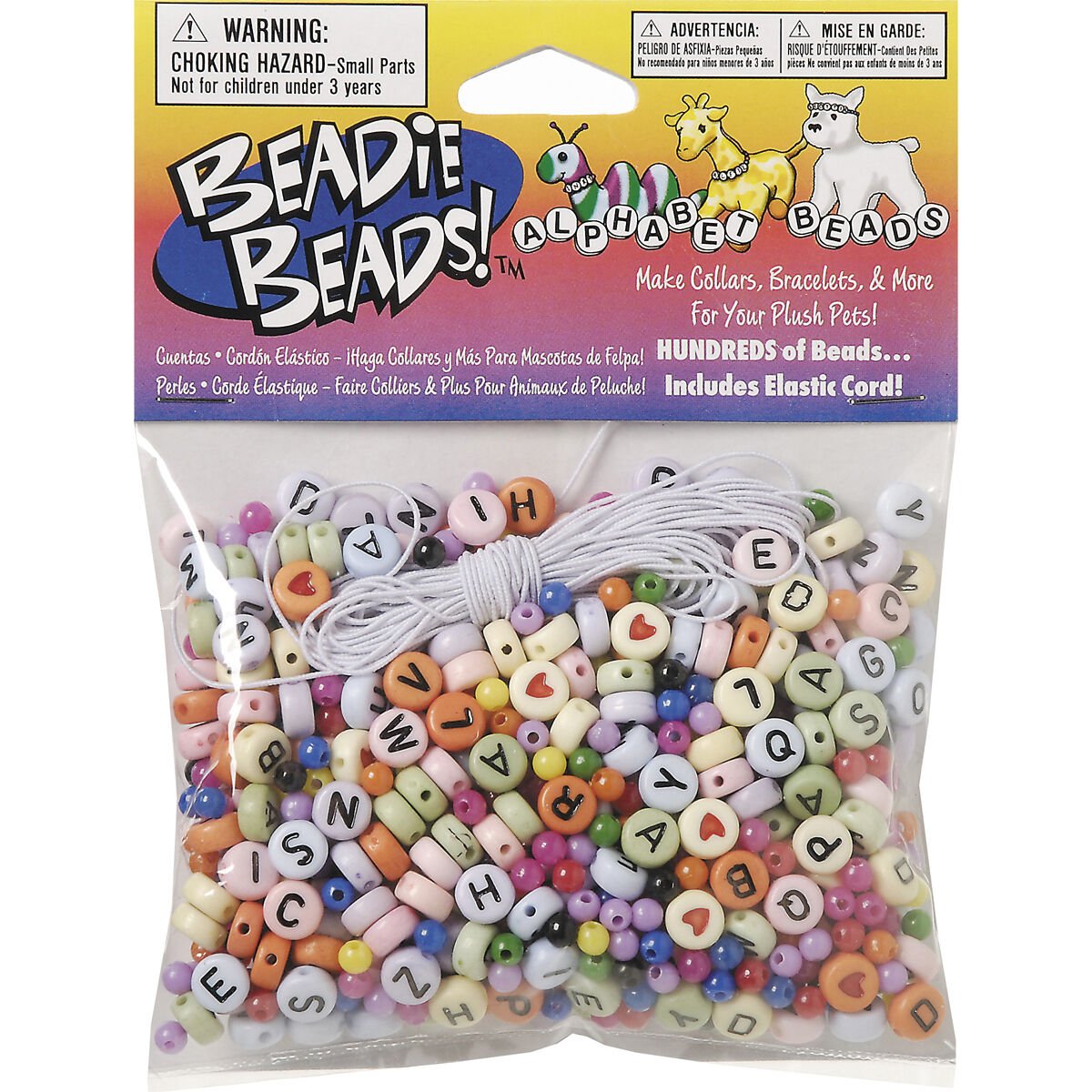 Darice Multicolored Alphabets and Numbers Bead Kit