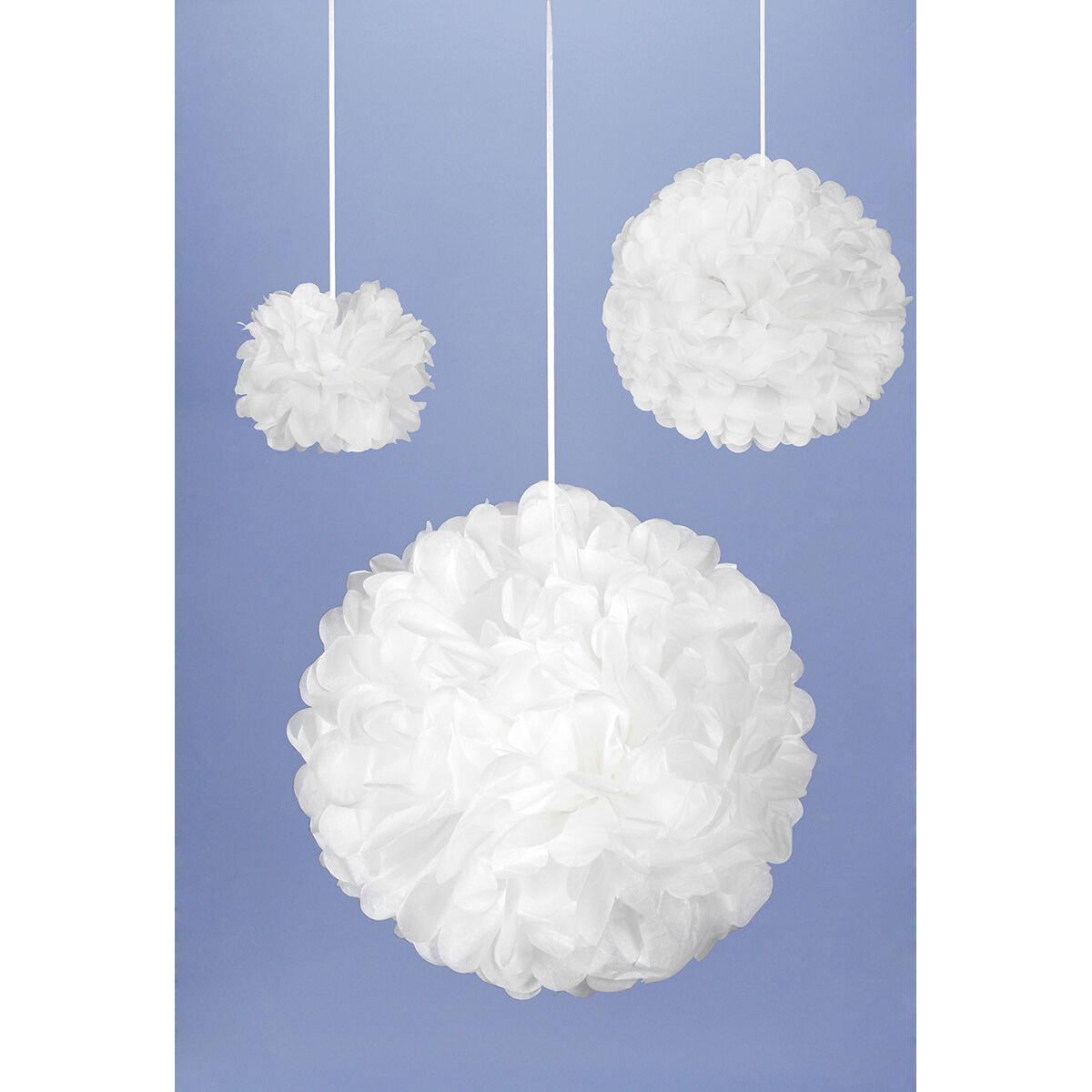 Darice Tissue Paper Pom Pom Kit White