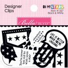 Bella Blvd Oh My Stars Collection Designer Clips Black and White