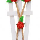 Darice Miniature Red Rose Garden Trellis 4 inches