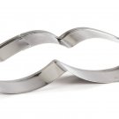 Darice VLK03 1Piece, Victoria Lynn Metal Mustache Cookie Cutter, Silver