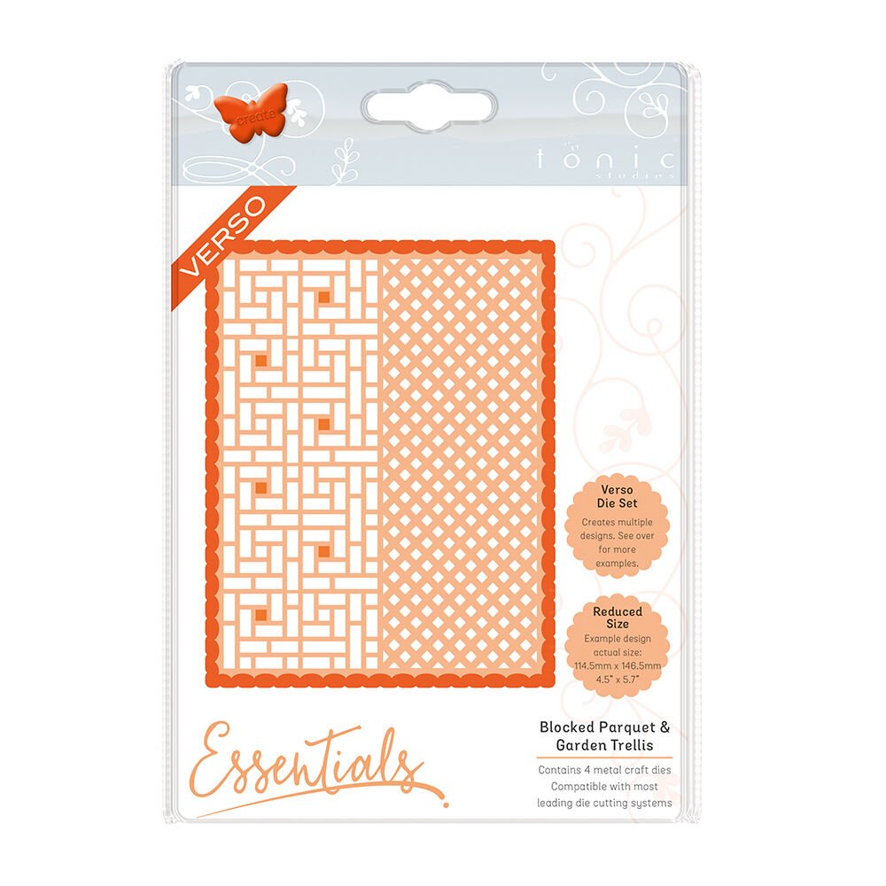 Tonic Studios Framed Screens Dies Blocked Parquet and Garden Trellis
