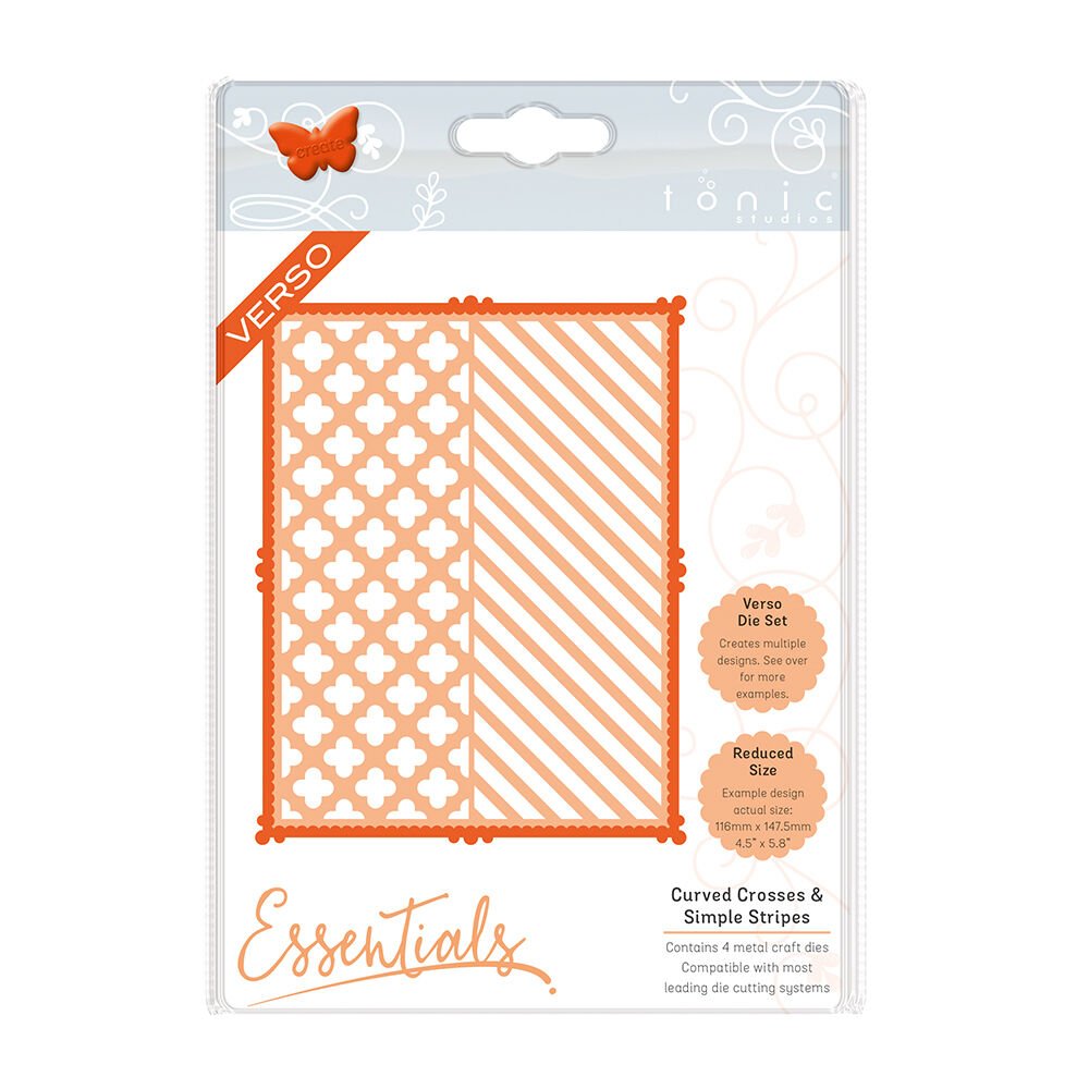 Tonic Studios Framed Screens Dies Curved Crosses and Simple Stripes