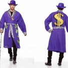 Halloween Wholesalers Funky Pimp Robe, Dollar Print Costume (Blue)