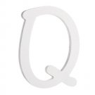 Darice 9 Inches White Wood Letter Q Brush Font