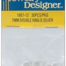 Darice Jewelry DesignerÂ® Slimpack Metal Findings Double Rings 7 mm Silver