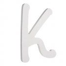 Darice 9 Inches White Wood Letter K Brush Font
