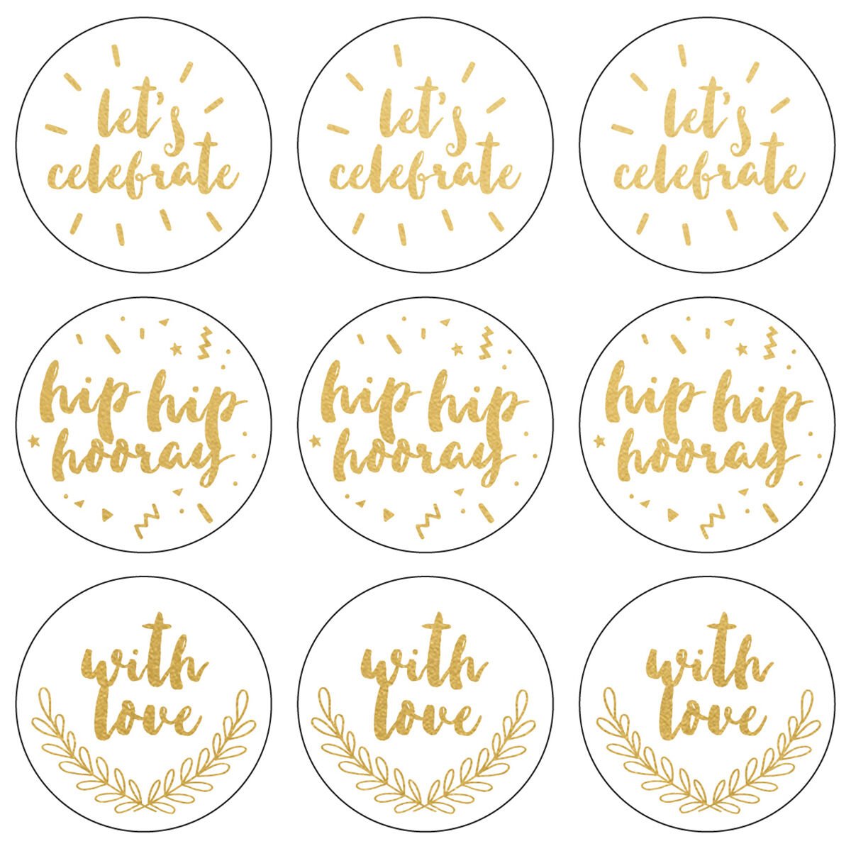 kaiser Craft Lucky Dip Collection Foil Stickers Lets Celebrate
