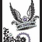 MAMBI Phone Bling Removable Cell Phone Embellishment, Crown and Feathers