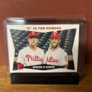 2020 Topps Archives '60 Combo Cards Rhys Hoskins/Bryce Harper #60CC-HH