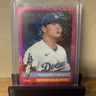 2025 Topps Heritage Yoshinobu Yamamoto #172 Pink Sparkle Parallel