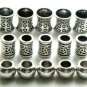 15 Tibetan Silver Metal Punk Dreadlock Beads Set for Necklace Pendant, Bracelet or any DIY Beading