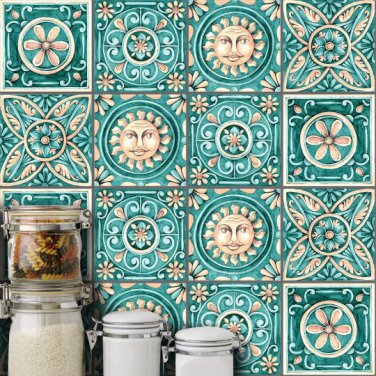Hexagon Selfadhesive Floor Sticker DIY Wall Decal Kitchen Bathroom Home Decor - 10pcs/Set