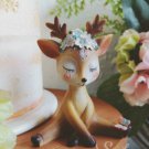 CAKE TOPPER - Cute Deer Figure Custom Wedding Birthday Party Decor DIY Figurines