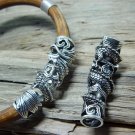 2 Vintage Tibetan Silver Tube Beads for Necklace Pendant, Bracelet or any DIY Beading