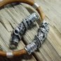 2 Vintage Tibetan Silver Tube Beads for Necklace Pendant, Bracelet or any DIY Beading