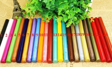 Sealing Wax Round Stick - Seal Wax - Stamp Wax  - 24 Colors to Choose From