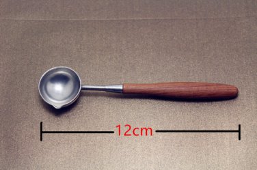 Vintage Big Spoon for Sealing Wax - Brass Made Seal Wax Spoon with Luxury Wooden Handle