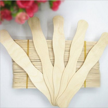 100 Natural Wavy Wood Craft Sticks DIY Wedding Fans