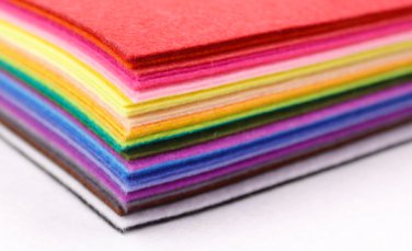 DIY Wool Felt Sheets - You will get 40 Sheets of 12" x 12" in Various Colors