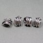 4 Vintage Tibetan Silver Dreadlock Beads Set for Necklace Pendant, Bracelet or any DIY Beading