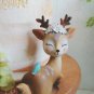 CAKE TOPPER - Cute Deer Figure Custom Wedding Birthday Party Decor DIY Figurines