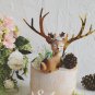 CAKE TOPPER - Cute Deer Figure Custom Wedding Birthday Party Decor DIY Figurines