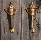 Handmade Brass Cabinet Knob Door Handle Drawer Pull with Screw