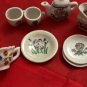 Vintage Miniature Porcelain Tea Cup 9 pc teacups and teapot and plates