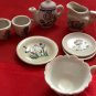Vintage Miniature Porcelain Tea Cup 9 pc teacups and teapot and plates
