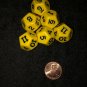 6 Twelve Sided Yellow Dice