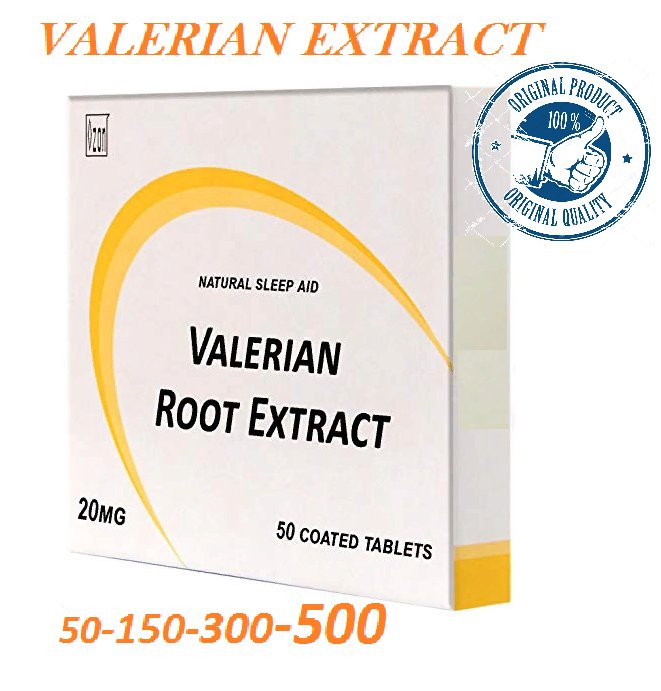 Valerian extract 20mg 50 -- 500 tablets