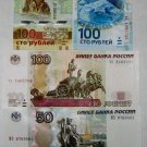 Russia. 10,50, 3*100 rubles (regular, Crimea and Sochi) --Set of banknot  PRESS.