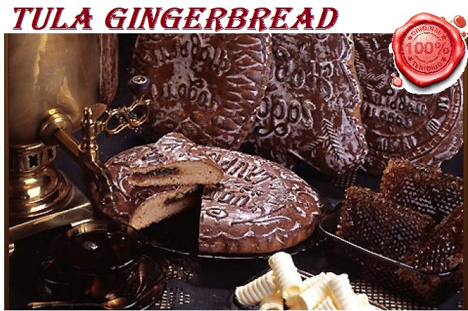 Printed Tula gingerbread in glaze Russia Natural ingredient Different filling