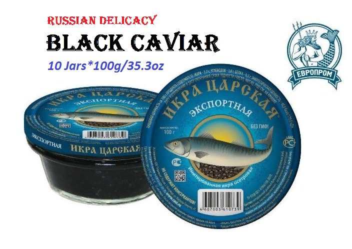 Black caviar export 10 Jars*100g/35.3oz Russian Delicacy Exp. 12/2022