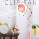 Portable USB Fan Flexible with LED Light 2 Speed Adjustable Deskfan
