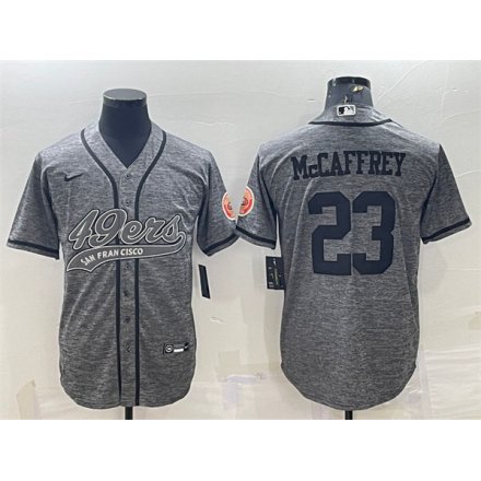 Men's San Francisco 49ers #23 Christian McCaffrey Black With Patch Cool  Base Stitched Baseball Jersey on sale,for Cheap,wholesale from China