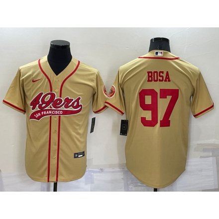 Men's #97 Nick Jersey San Francisco Bosa White Limited Player