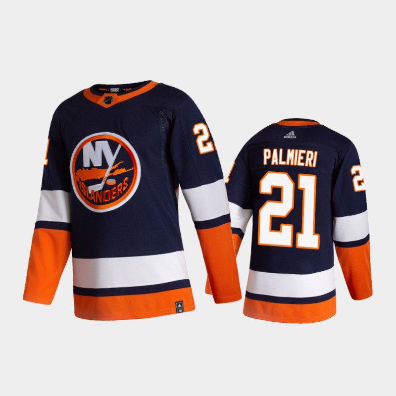 New York Islanders 21 kyle palmieri navy 2021 reverse retro jerseys