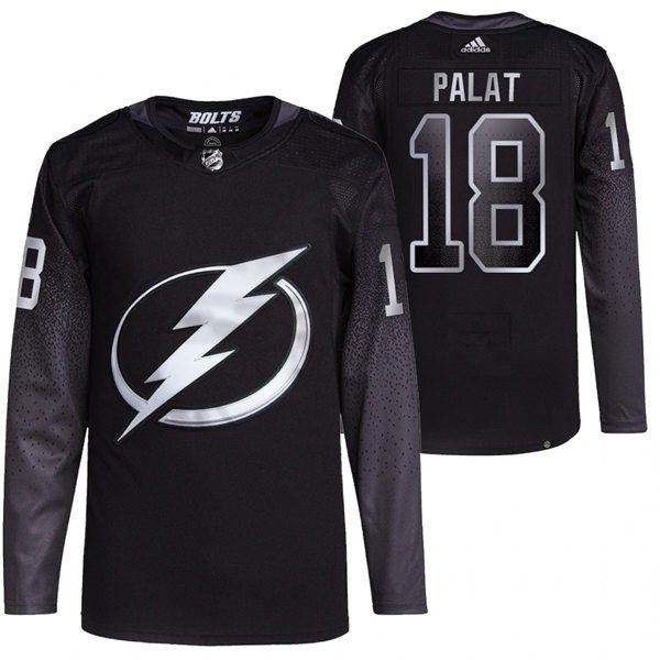 Tampa Bay Lightning 18 Ondrej Palat Black Alternate Player Jersey