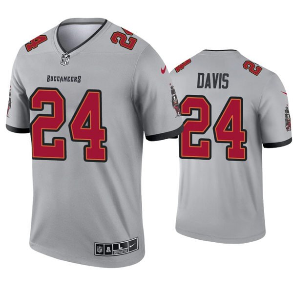 Tampa Bay Buccaneers #24 Carlton Davis III Gray 2021 Inverted Legend ...