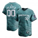 American League Custom Teal 2023 All-Star Cool Base With Patch Jersey
