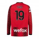 AC Milan 23 24 THEO 19 Jersey Home Football Soccer long sleeves Jersey AC Milan