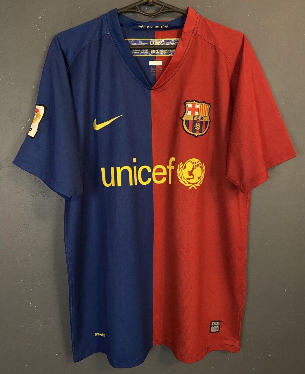 MEN BARCELONA 2008-2009 LEO MESSI  SOCCER FOOTBALL SHIRT JERSEY MAILLOT