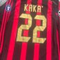 Mens  Jersey  AC Milan 2006-07 Kaka #22 Red Home Long Sleeve Soccer