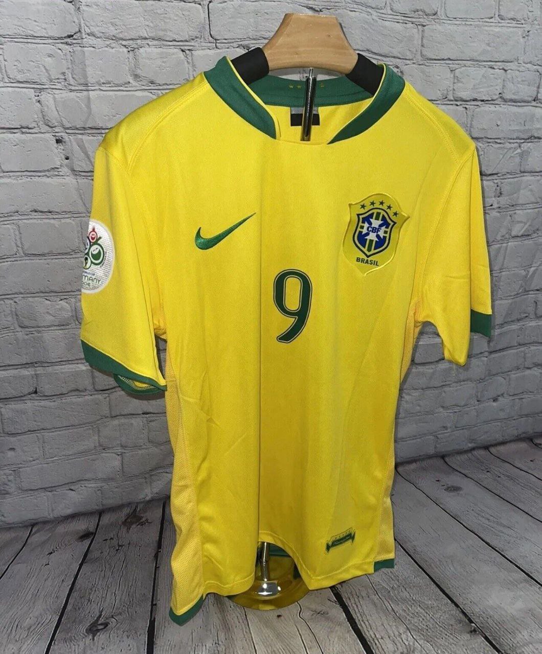 NEW Brazil 2006 Edition Home Kit Ronaldo 9 El Fen&Atilde;&sup3;meno Jersey Retro